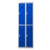 Phoenix PL Series PL2260GBE 2 Column 4 Door Personal Locker Combo Grey Body/Blue Doors with Electronic Locks 0