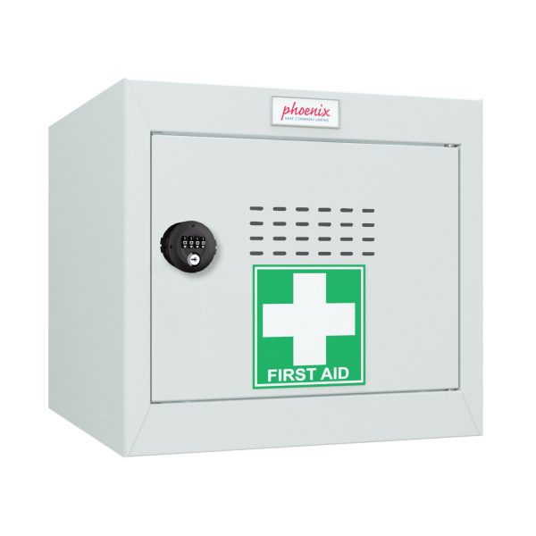 Phoenix MC0344GGC Size 1 Light Grey Medical Cube Locker with Combination Lock