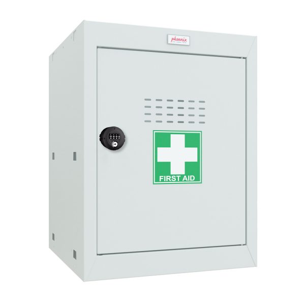 Phoenix MC0544GGC Size 2 Light Grey Medical Cube Locker with Combination Lock