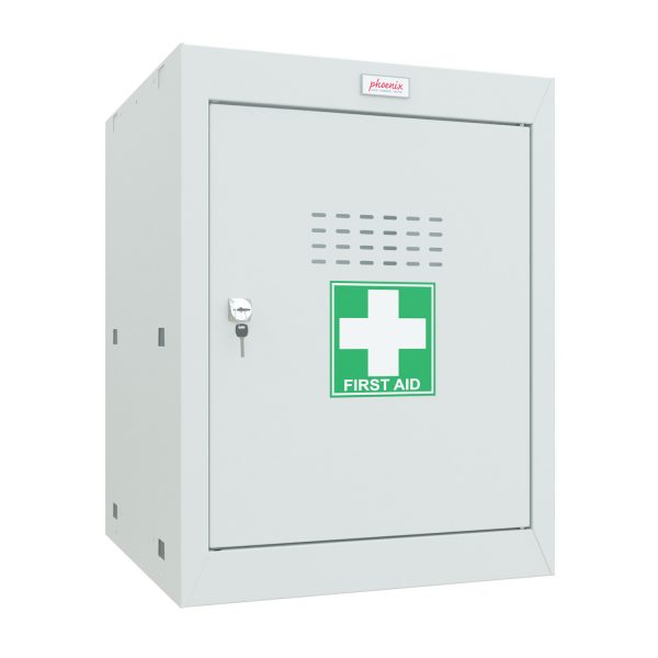 Phoenix MC0544GGK Size 2 Light Grey Medical Cube Locker with Key Lock