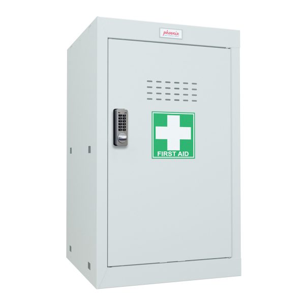 Phoenix MC0644GGE Size 3 Light Grey Medical Cube Locker with Electronic Lock