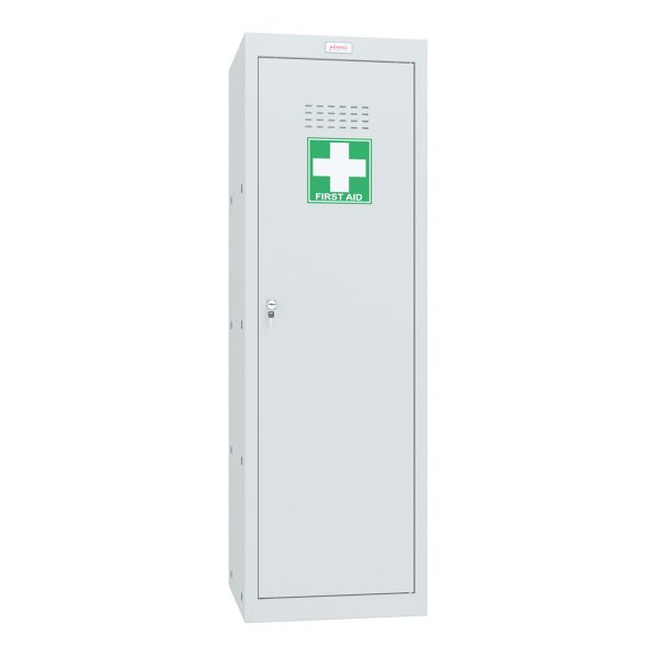 Phoenix MC1244GGK Size 4 Light Grey Medical Cube Locker with Key Lock