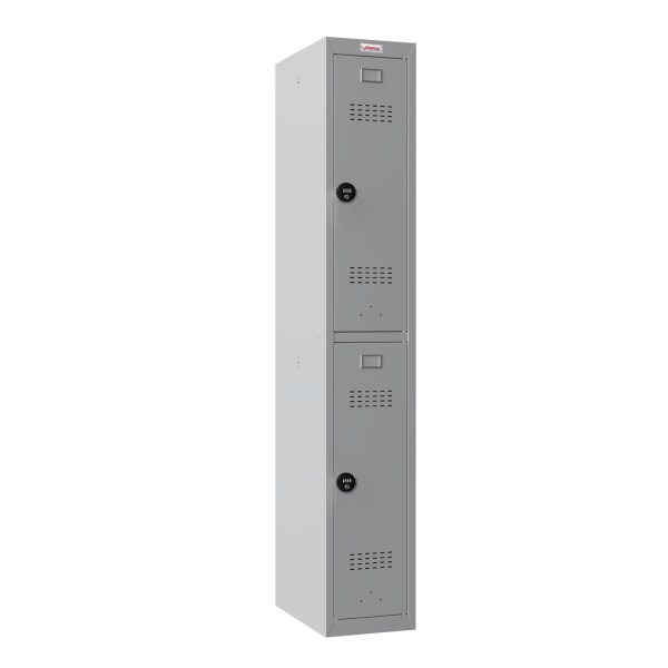 Phoenix PL 300D Series PL1233GGC 1 Column 2 Door Personal locker in Grey with Combination Lock