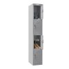 Phoenix PL 300D Series PL1433GGE 1 Column 4 Door Personal locker in Grey with Electronic Lock 3