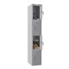 Phoenix PL 300D Series PL1433GGK 1 Column 4 Door Personal locker in Grey with Key Lock 2